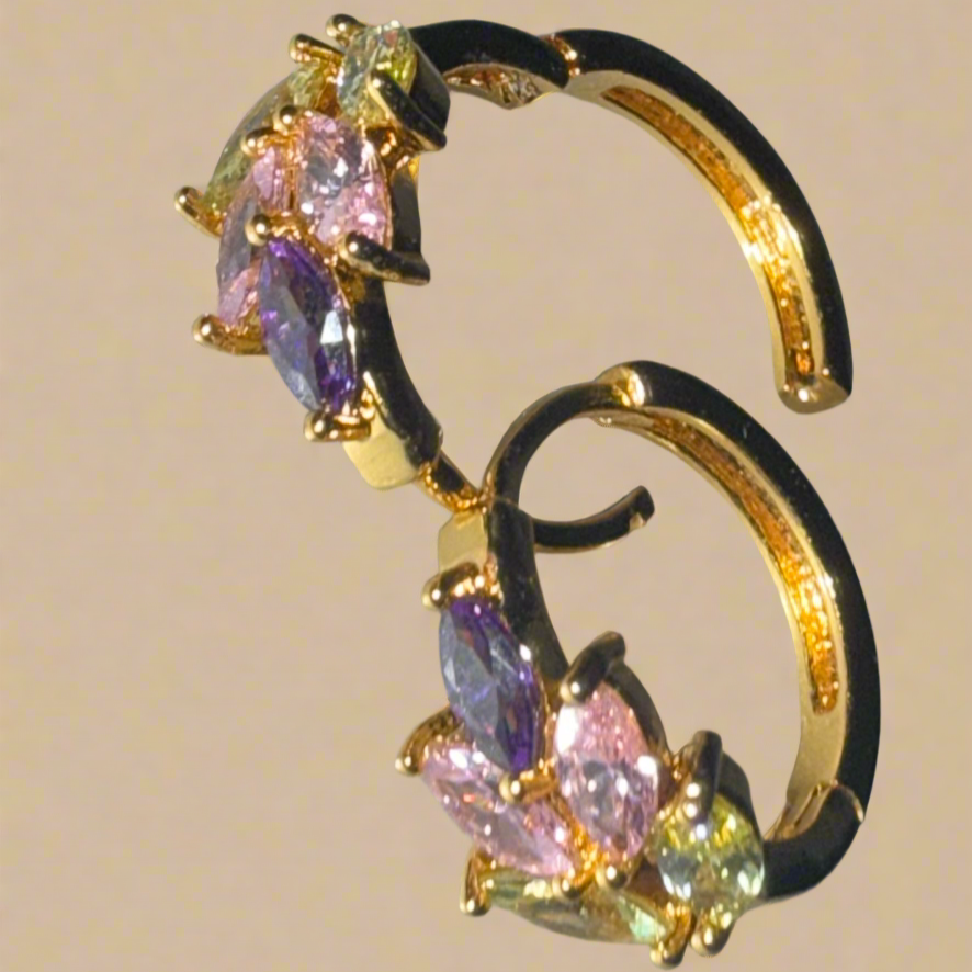 Golden bloom earring