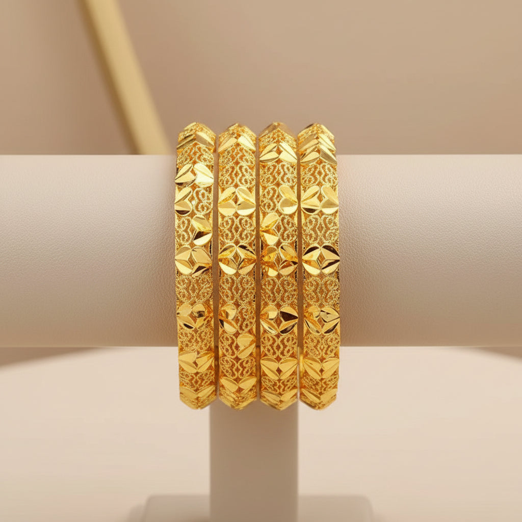 Divine Gold Bangles (2 pair)