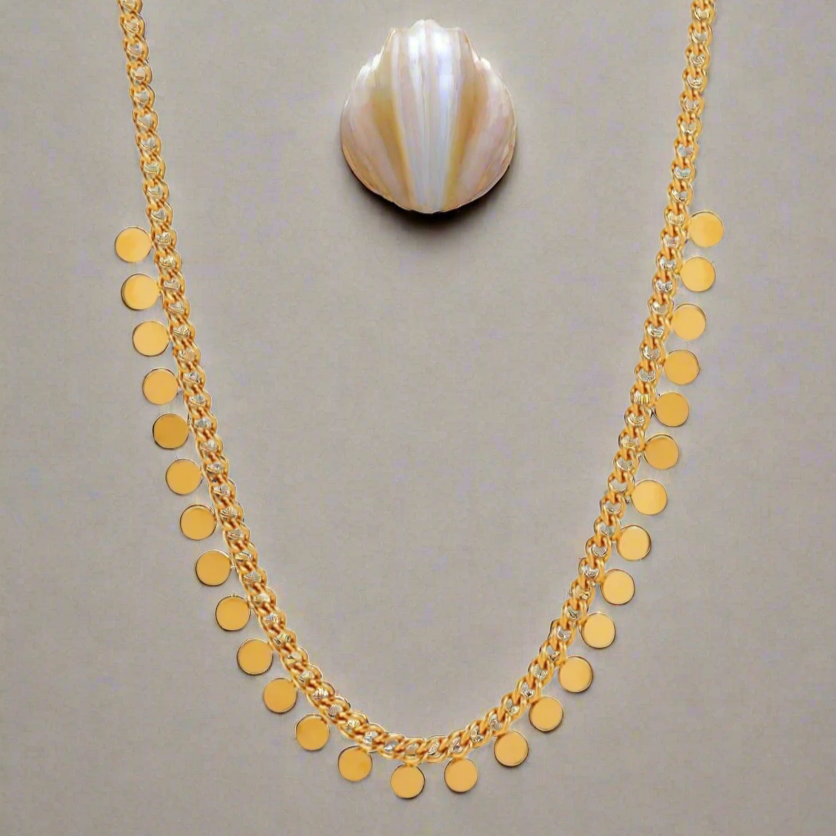Dainty Coin Charm Chain Necklace