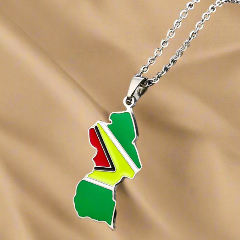 Guyana Map Necklace