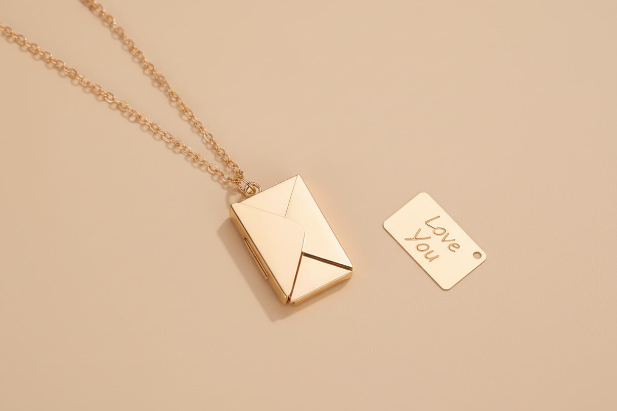 Envelope Locket Necklace