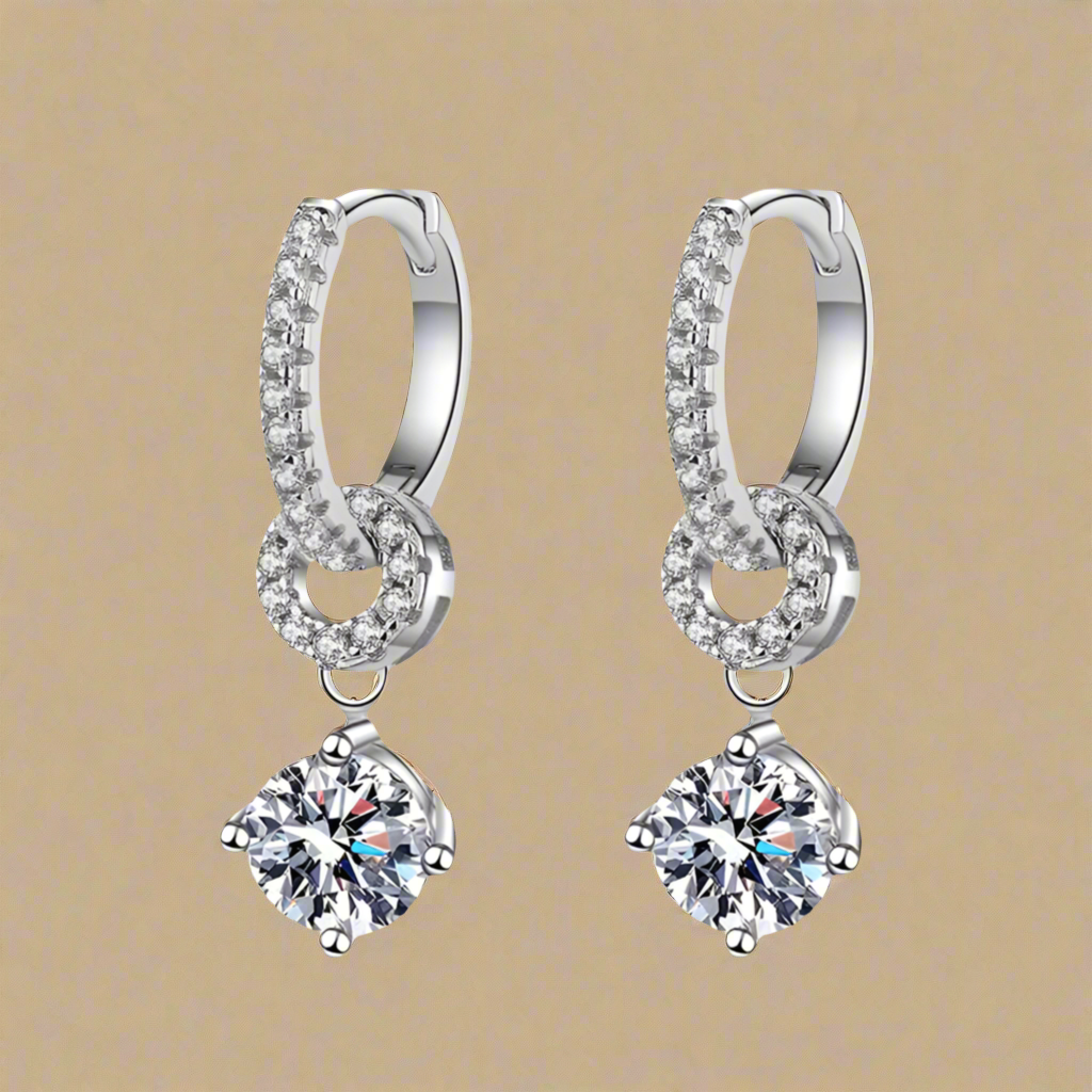 Dazzle Drop Hoop Earring