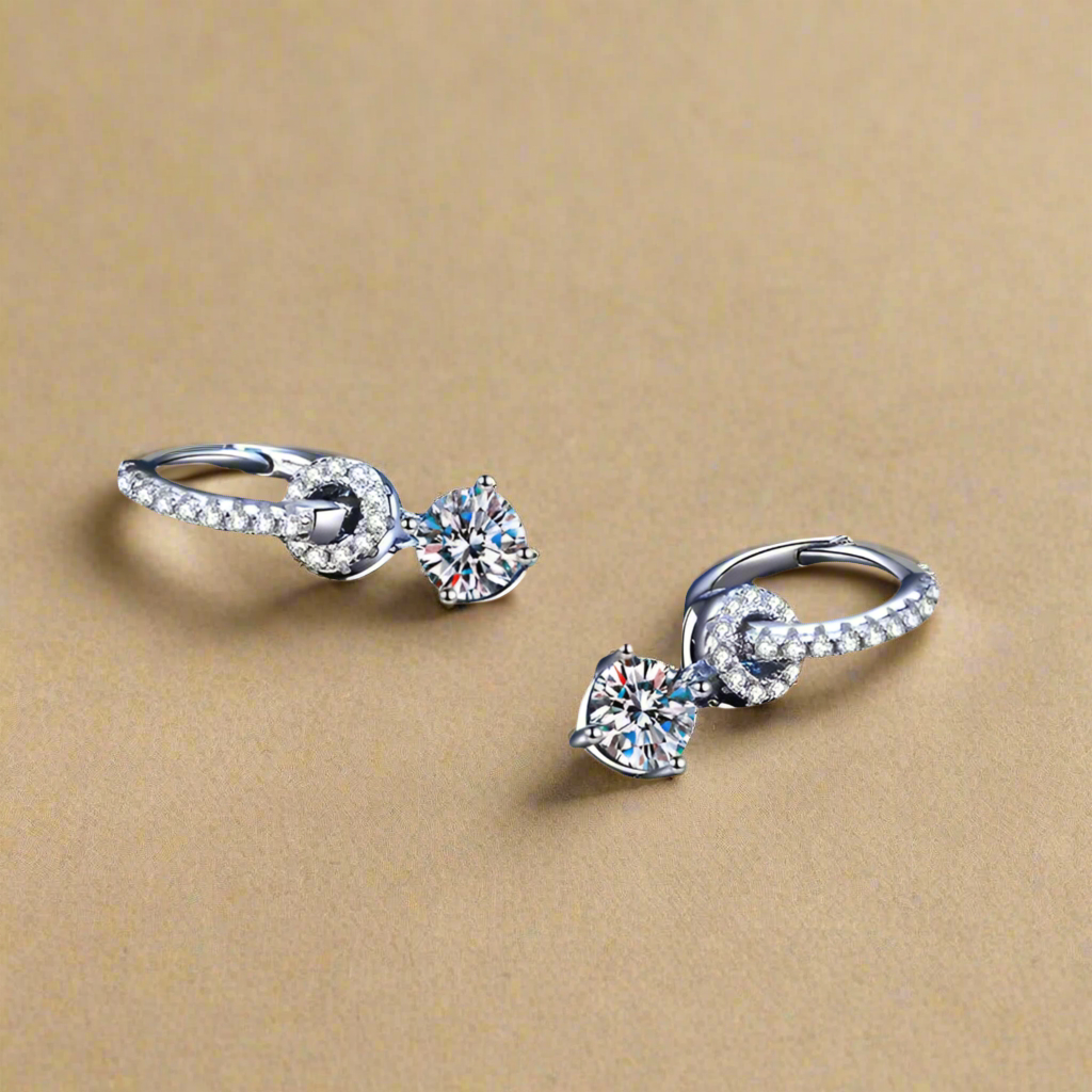 Dazzle Drop Hoop Earring