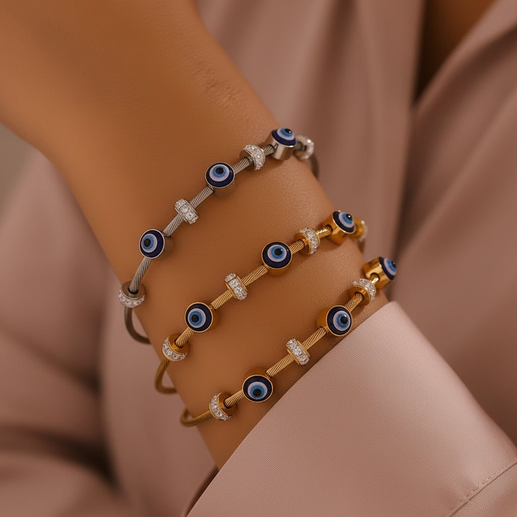 Crystal Evil Eye Bracelets