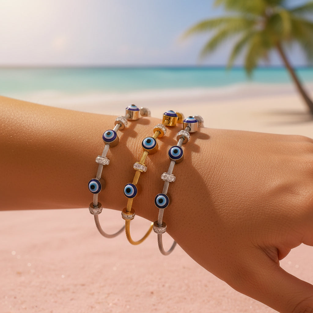 Crystal Evil Eye Bracelets