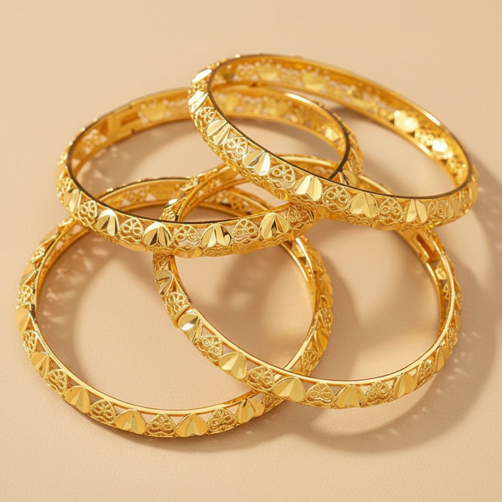 Divine Gold Bangles (2 pair)