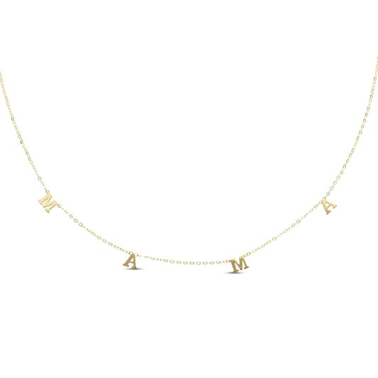 “MAMA” Necklace 10K yellow gold